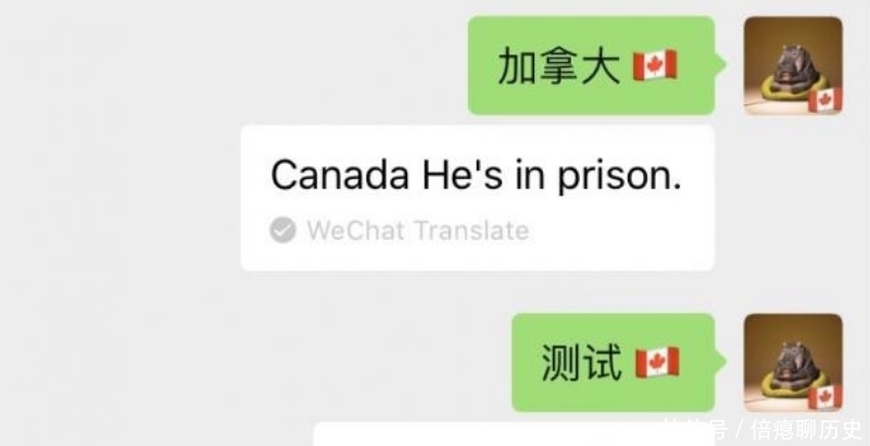 翻译|微信翻译引外国网友争议:加拿大国旗翻译成“他在监狱里”,加拿大人怒了