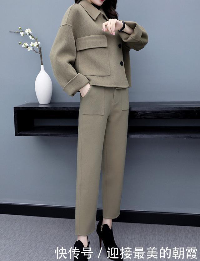 天冷了,还是少穿裙,试试下面套装,气质保暖,省事又时髦