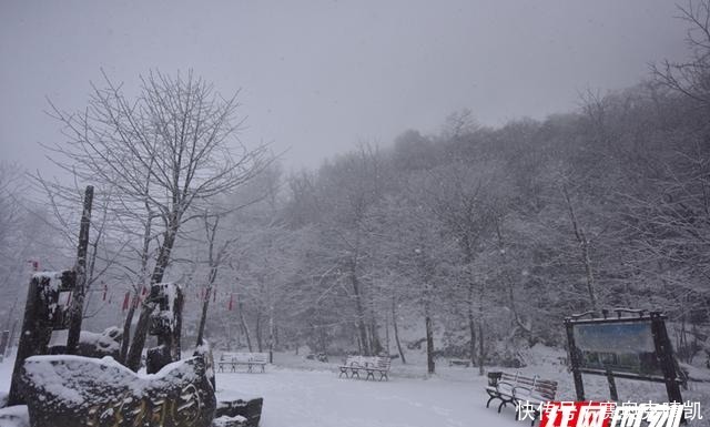 天门山|气温降“裹银装”张家界天门山景区迎来入冬首场降雪