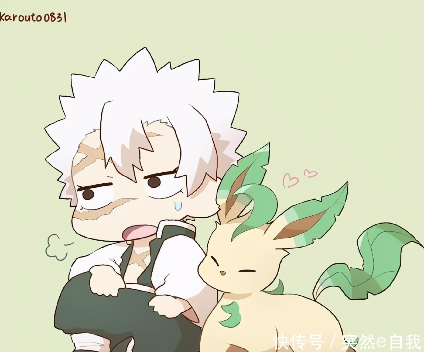 霞柱|鬼灭之刃:当九柱配上宝可梦伊布,水柱不知所措,恋柱开心到跳脚