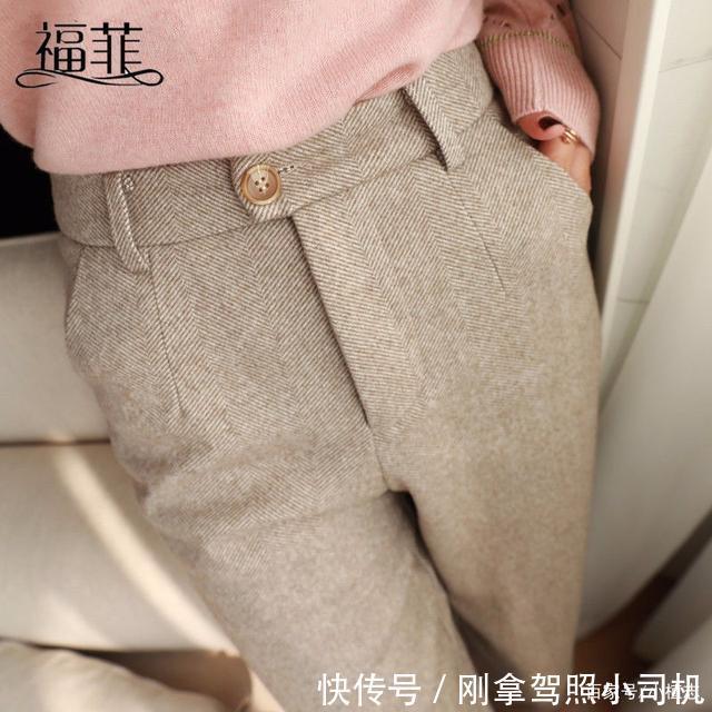 今年流行一种裤子叫“滑绒裤”高级显瘦,大气有型!
