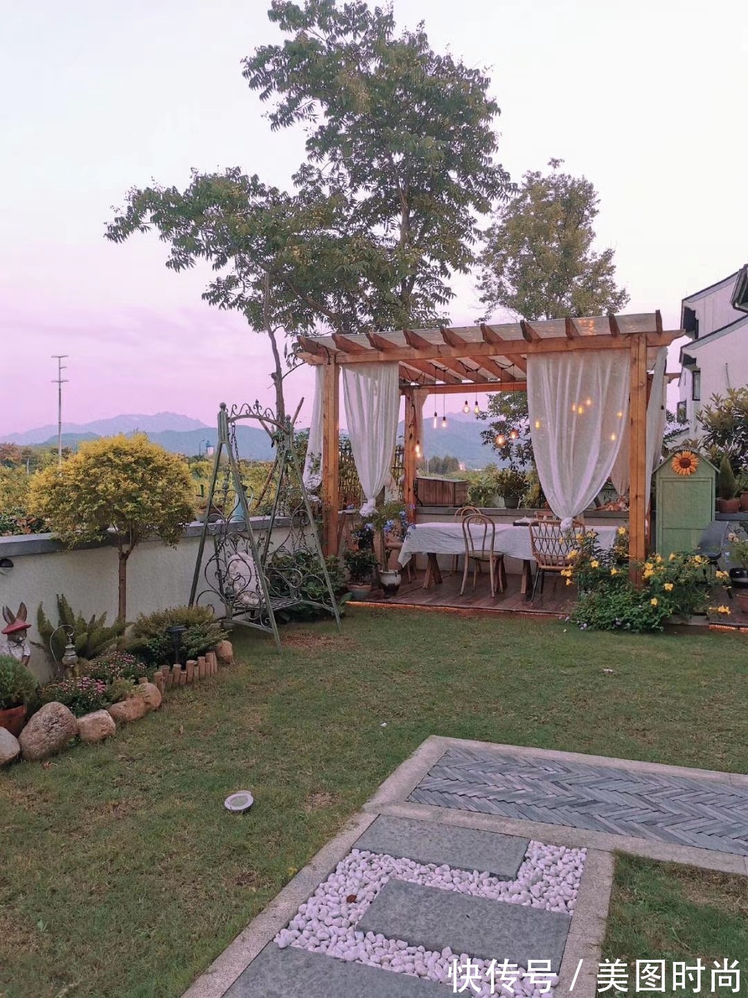 小院|80㎡最美乡村别墅小院,全由自己亲手布置设计,超有成就感