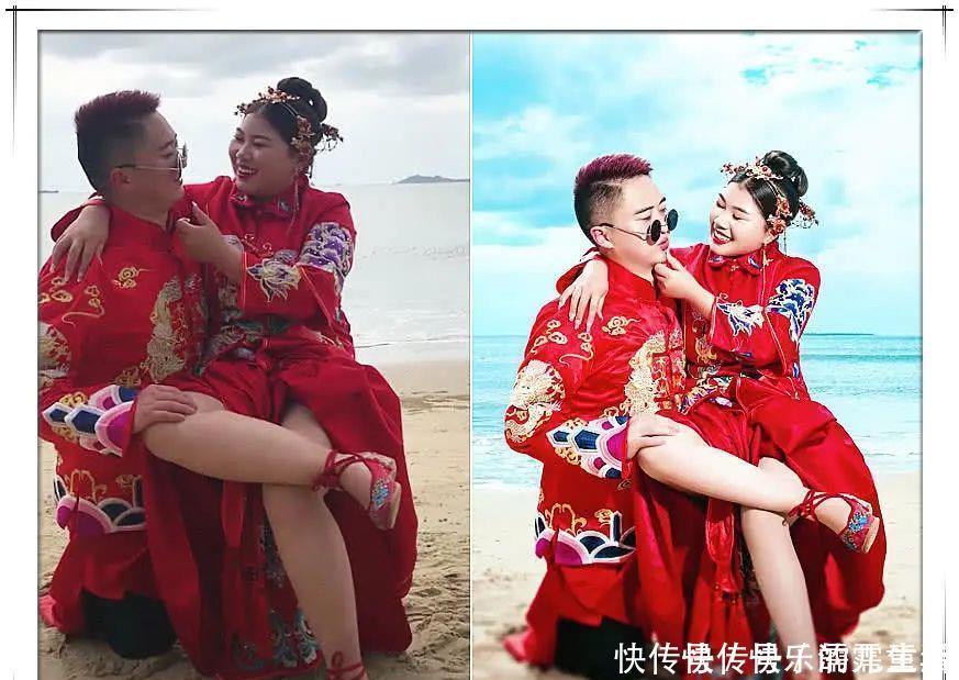 新郎新娘|婚纱照p图前后对比照,超强反差让人咋舌,新郎:这我老婆?