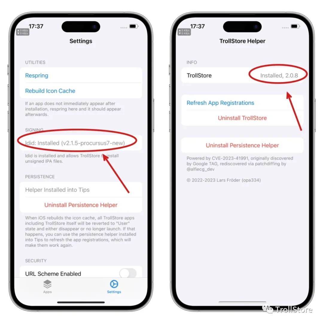 低版本系统升级iOS17.0保 巨魔商店TrollStore视频教程-HEU8