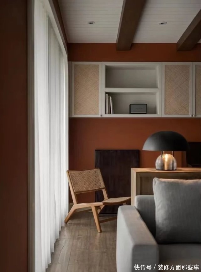 卫生间|看腻了日式北欧,来看看她家113㎡脏橘+墨绿的东南亚风吧