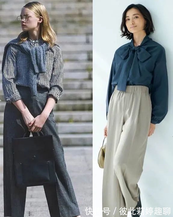 白衬衫|早秋，“阔腿裤+衬衫”才是神仙组合，5种搭配风格，照穿就美