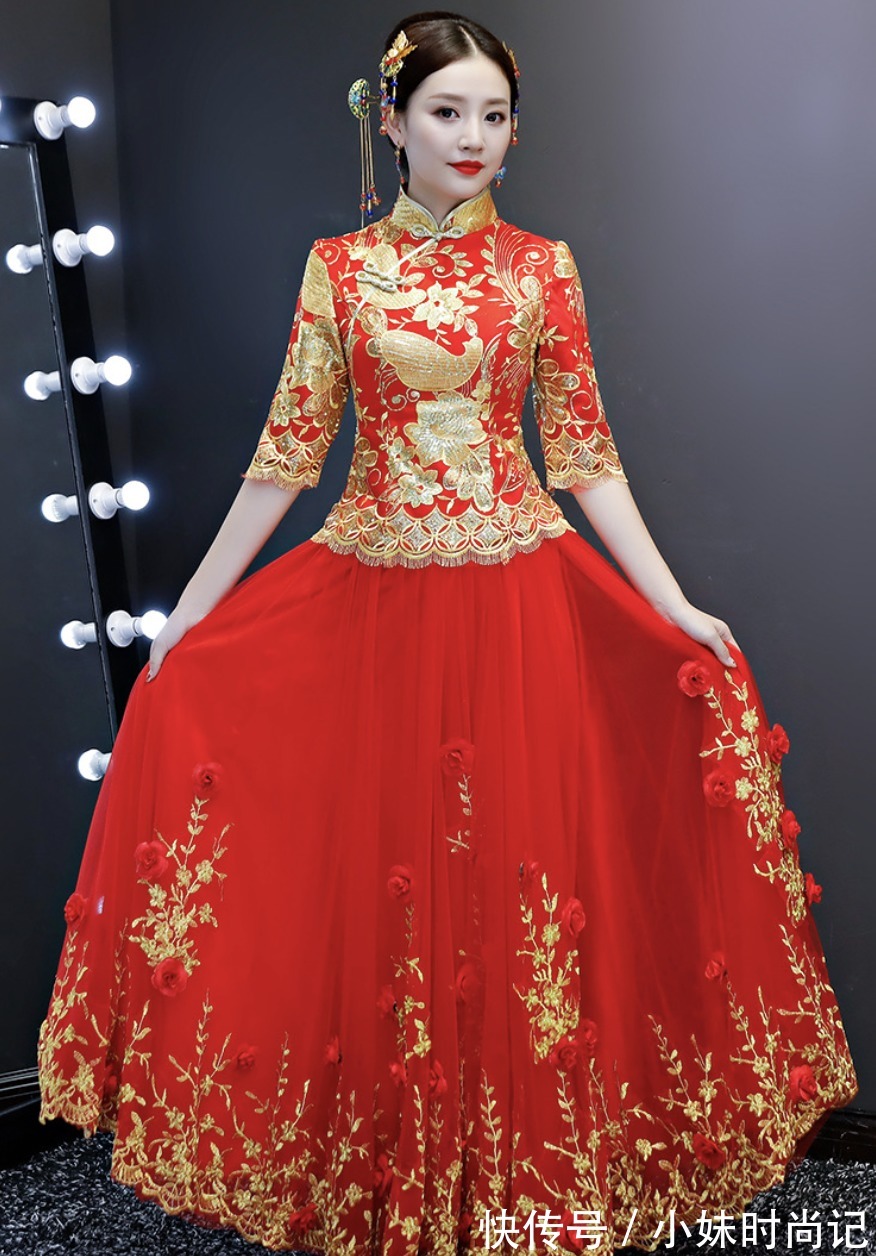 蕾丝|新娘敬酒服怎么选才能凸显新娘气质?