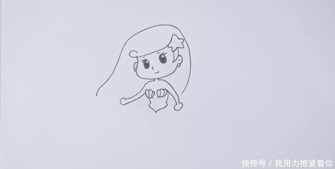 简笔画|简笔画:美人鱼,五分钟学会,卡通人物