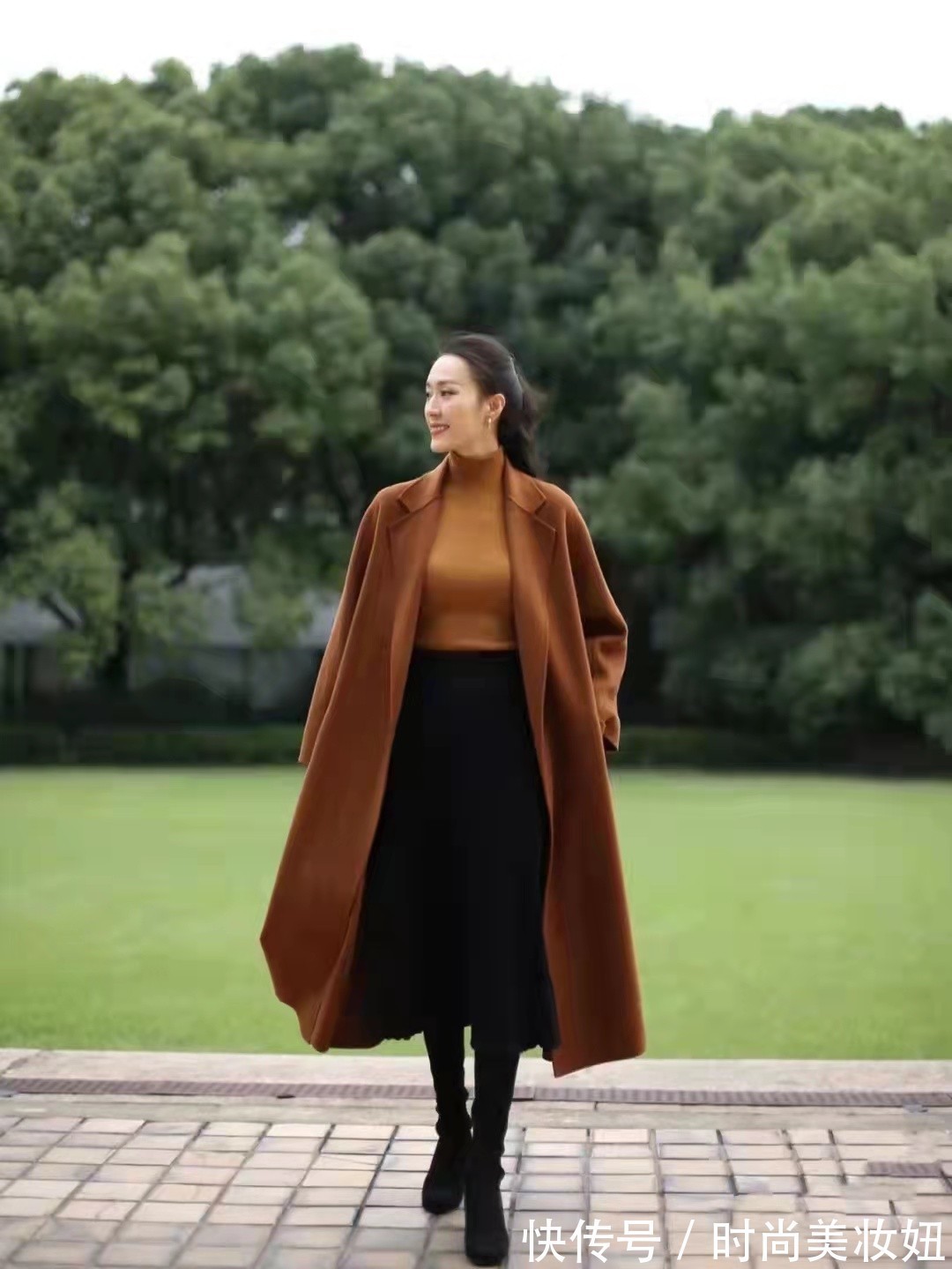 孟晚舟|这是我见过最“显贵”的冬季穿搭,不冻腿还很洋气,真高级