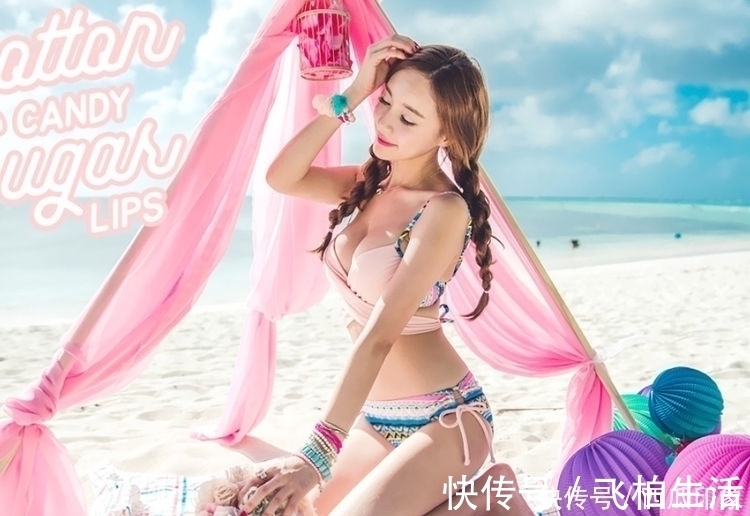 泳衣 灵动甜美的比基尼泳衣美女,展现精致的玲珑曲线
