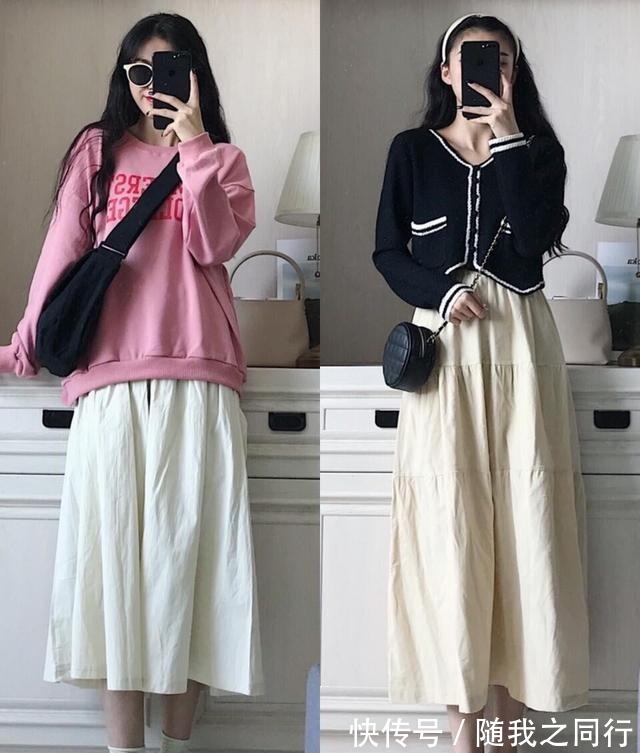 裙装 早秋穿裙子时,建议学会这几个搭配技巧,优雅时髦又温柔!