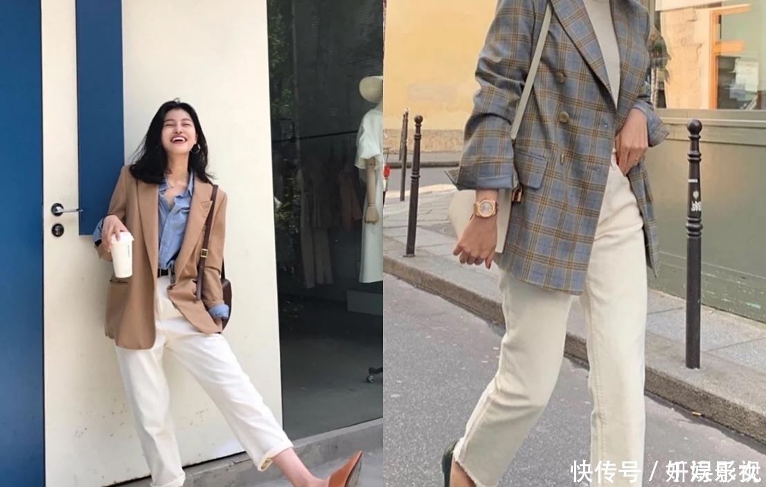 春夏搭配不够高级可能你还没有尝试过白色裤子,不显胖更惹眼