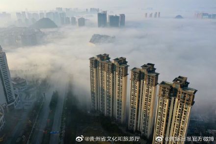 贵阳大雾 网友：仿佛住在仙境里！