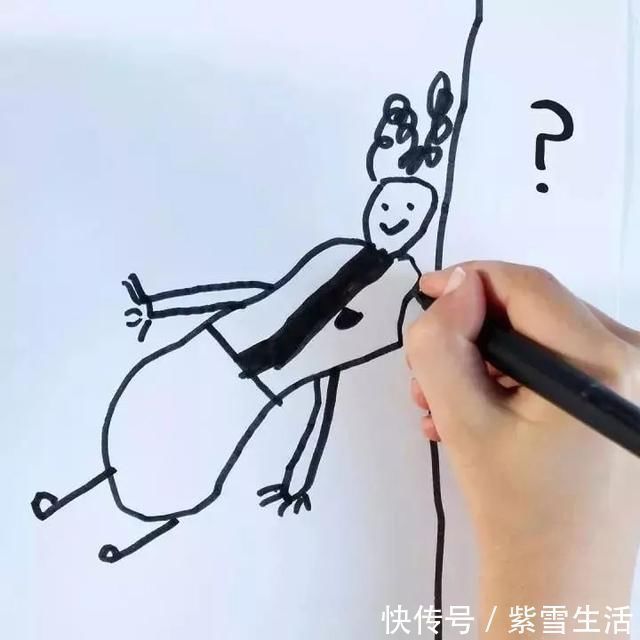 花式秀!儿子画成什么样,爸爸就能P成什么样子,花式秀父爱坐拥百万粉丝