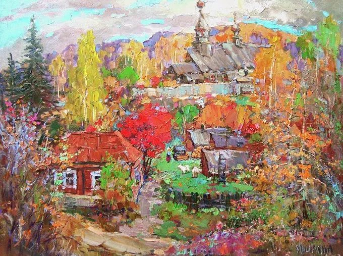 油画&浓郁的色彩,俄罗斯画家安德烈·米沙金的风景油画(二)