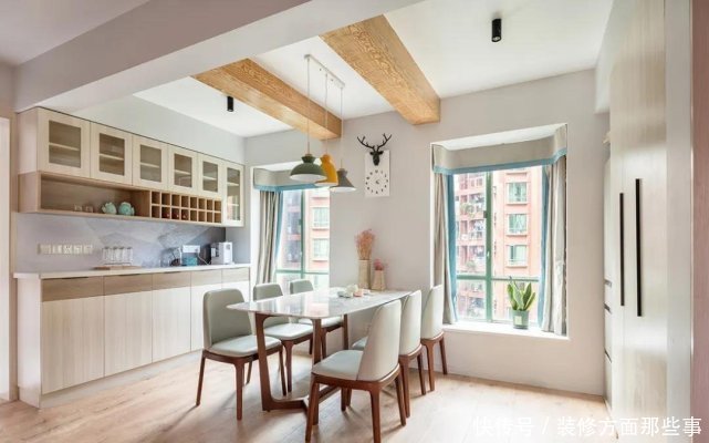 业主|126㎡充满活力的北欧风设计,薄荷绿色的正门与众不同