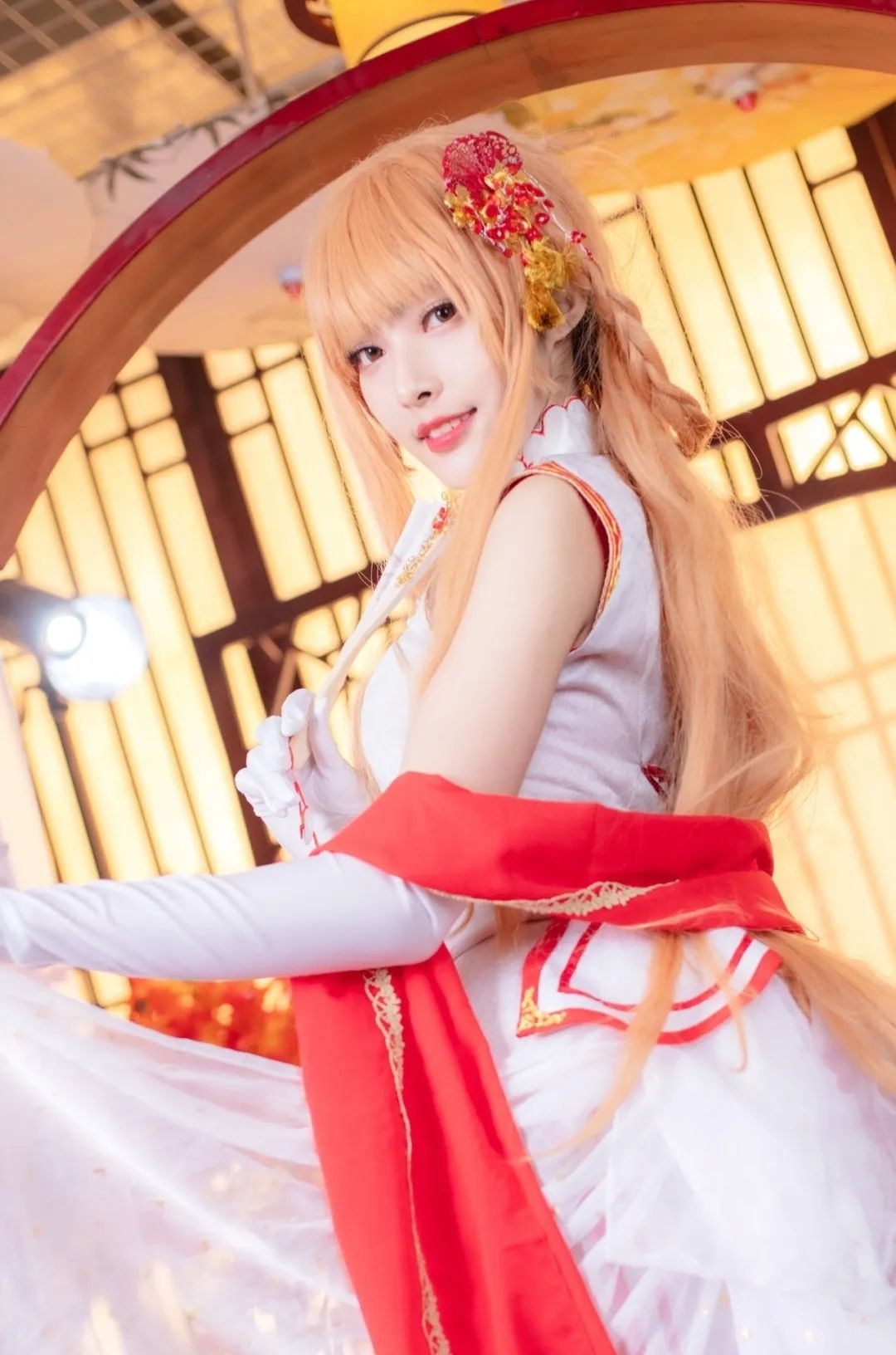 刀剑神域|cos:刀剑神域亚丝娜cos正片@米粒