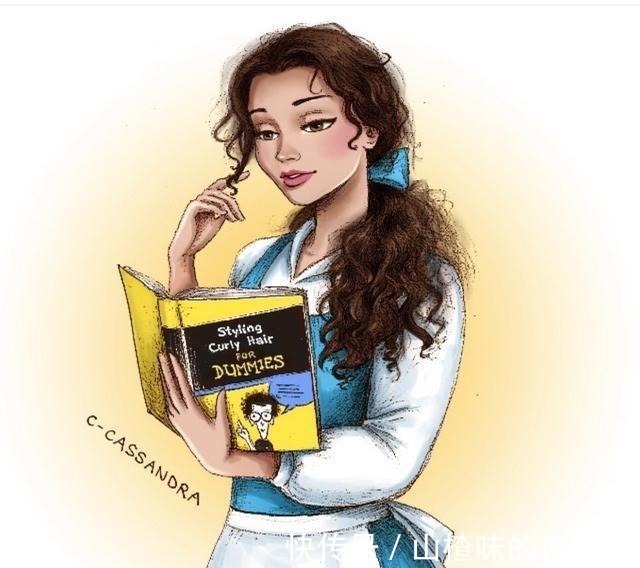 白雪公主|变成爆炸头的迪士尼公主,白雪公主变化大,乐佩公主太狂野!