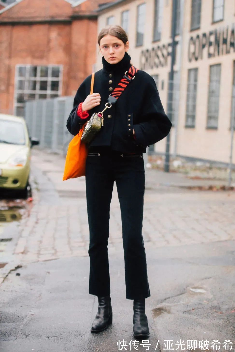 直筒裤 九分裤+短靴=入冬最潮搭配套路,显瘦显高帅翻天!