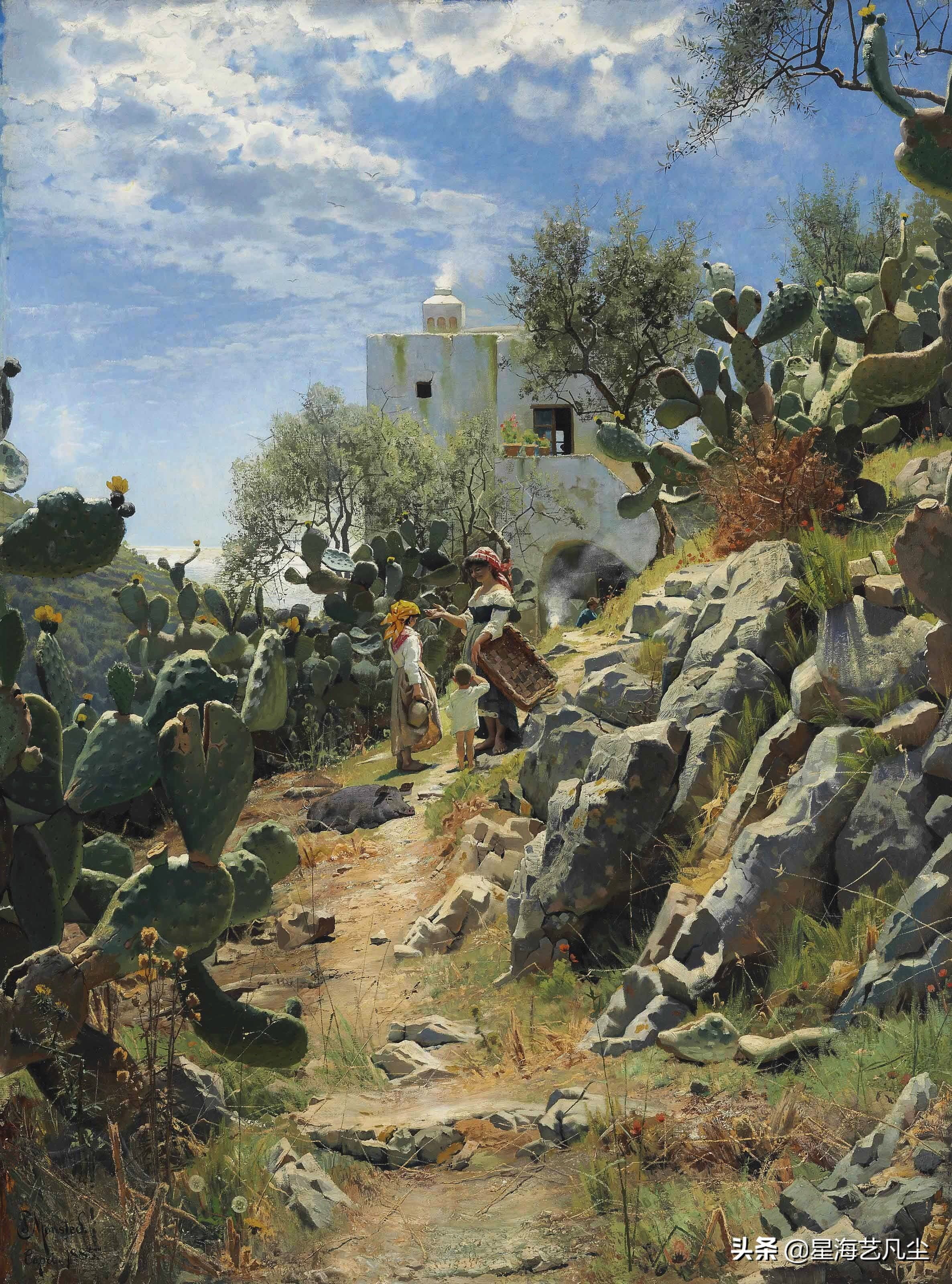 透视|丹麦油画大师，佩德·莫克·蒙森德乡村油画风景作品鉴赏