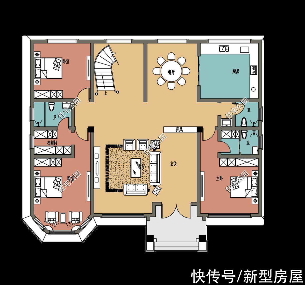 度假|想回农村老家建房却无从下手？这套简欧度假小洋房是不错的选择