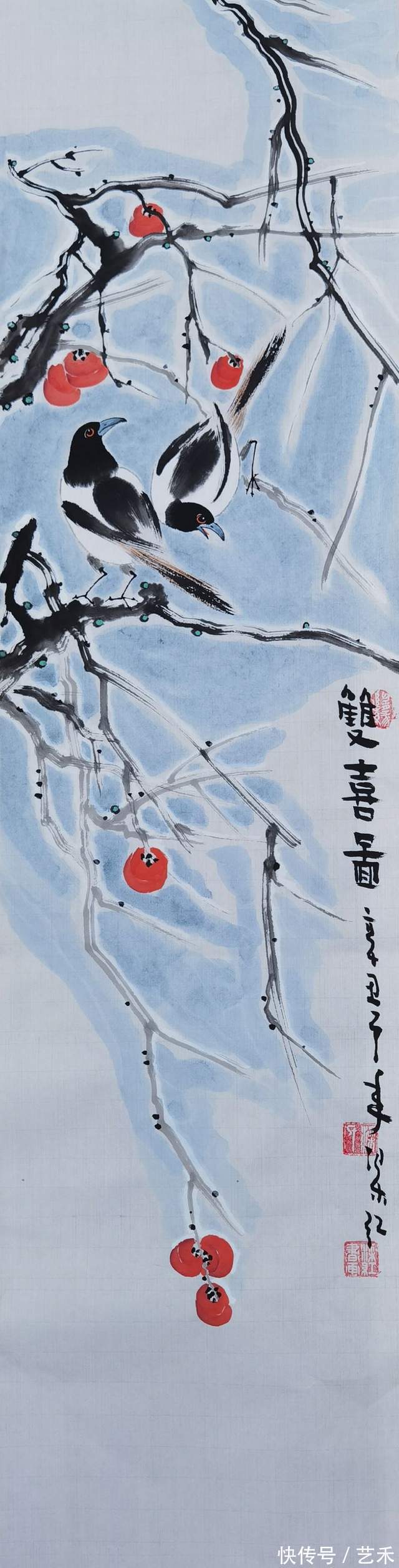 叶建民!画家梁红《冬奥献礼》 ——炫舞冰雪助冬奥 翰墨丹青贺新春