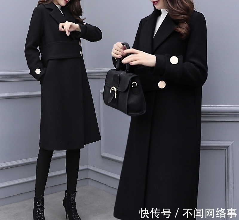 呢女装|建议大家:女人穿大衣不要配裙子,土!瞧下面女人,美嫩极了