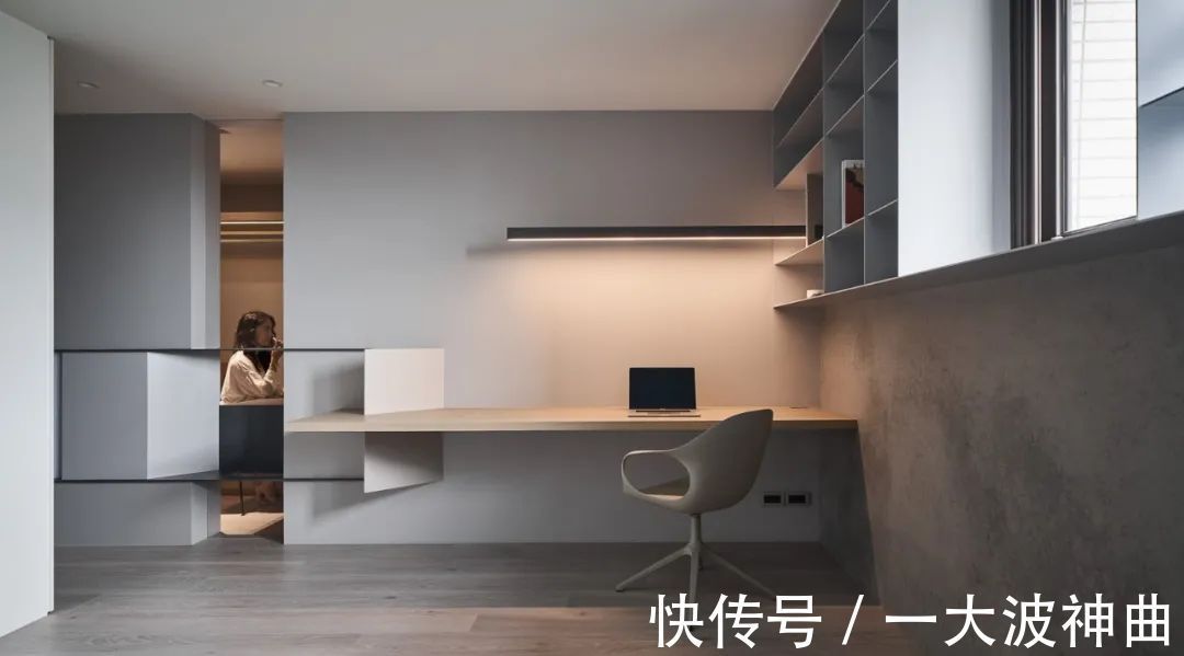 卧室|100㎡简约工业风,低调安静的水泥灰,装出别样高级的美