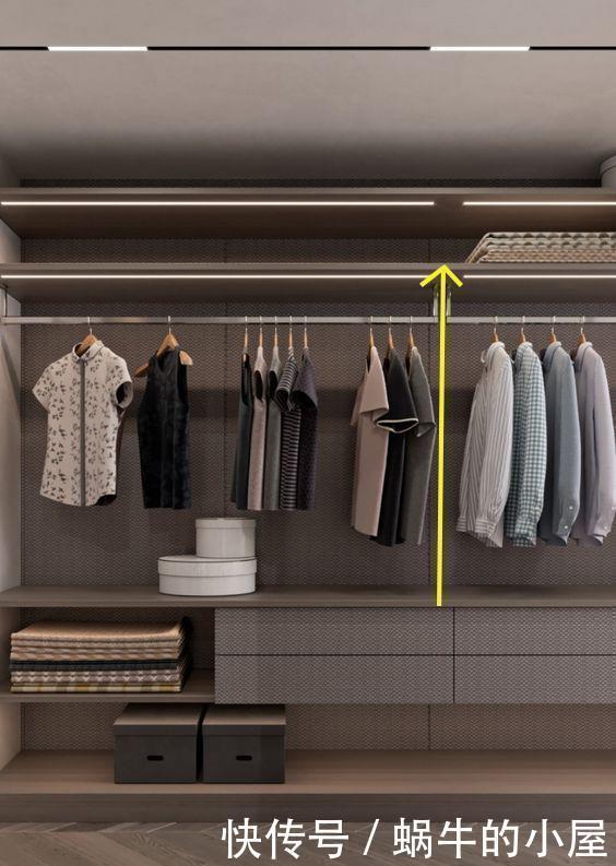 收纳|以后我家的衣帽间，也在挂衣区下方装一排悬空柜，分区收纳好清洁