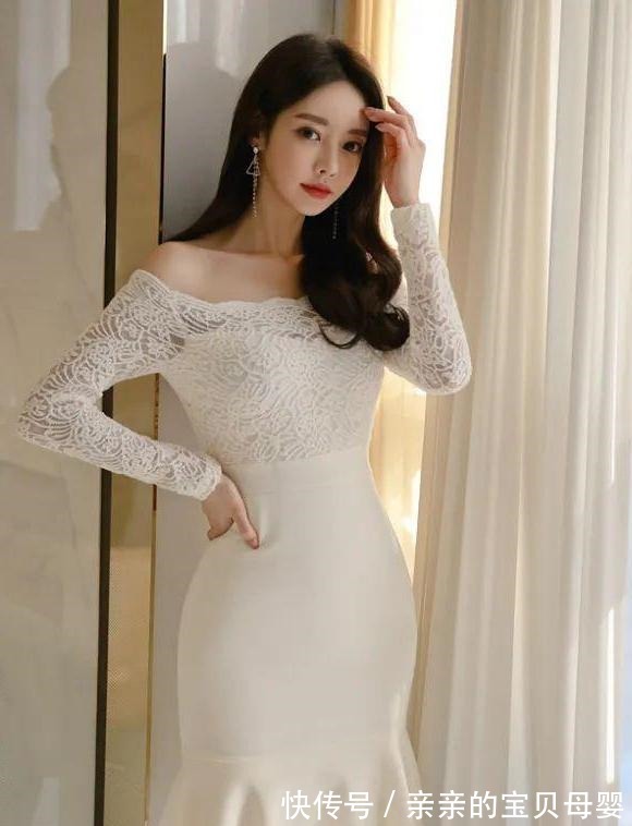鱼尾裙|女神孙允珠高清时尚搭配伊丽莎白水仙古典花卉鱼尾裙!