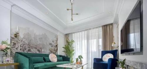 电视墙|87㎡小三房，电视墙太漂亮了，尤其“餐厨一体”实用极了