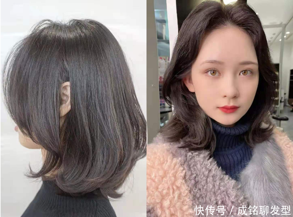 刘海|2021最火的“鱼尾烫”锁骨发，适合圆脸方脸女士，简约时尚又高级