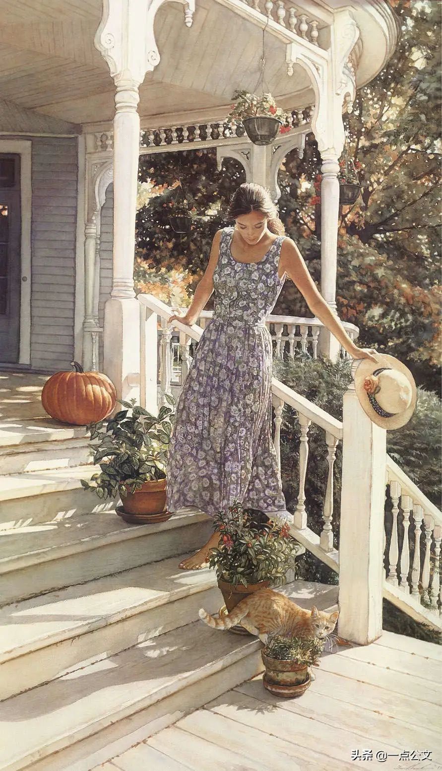 水彩!这位女画家因为一组水彩少女,醉倒多少男人