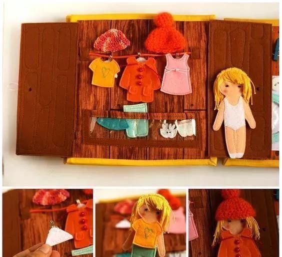 自制玩具熟练的妈妈用碎布给女儿做豪华的换装娃娃