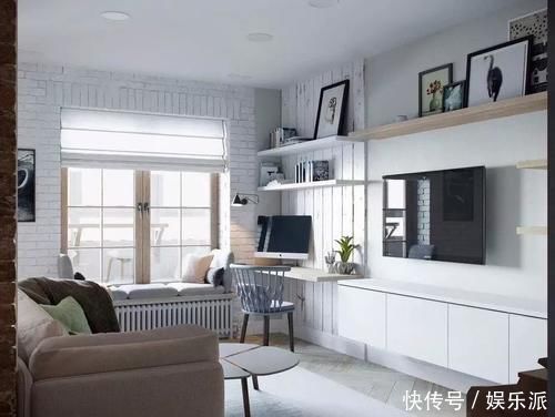 电视背景墙|把书桌放进客厅,没有书房的小户型,没理由不这样做