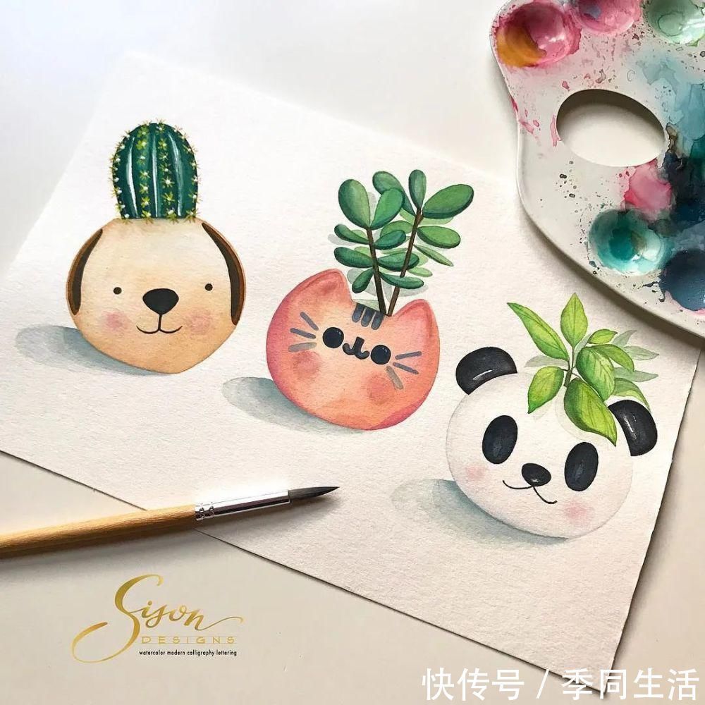 笔尖&美爆!70张超简单小清新的水彩手账,你想要的都在这里!收藏这篇就够了!