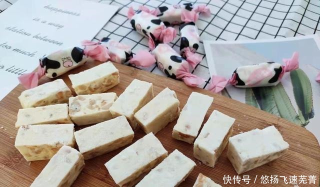 过年零食不用买,自己动手做牛轧糖,奶味香浓好看又好吃