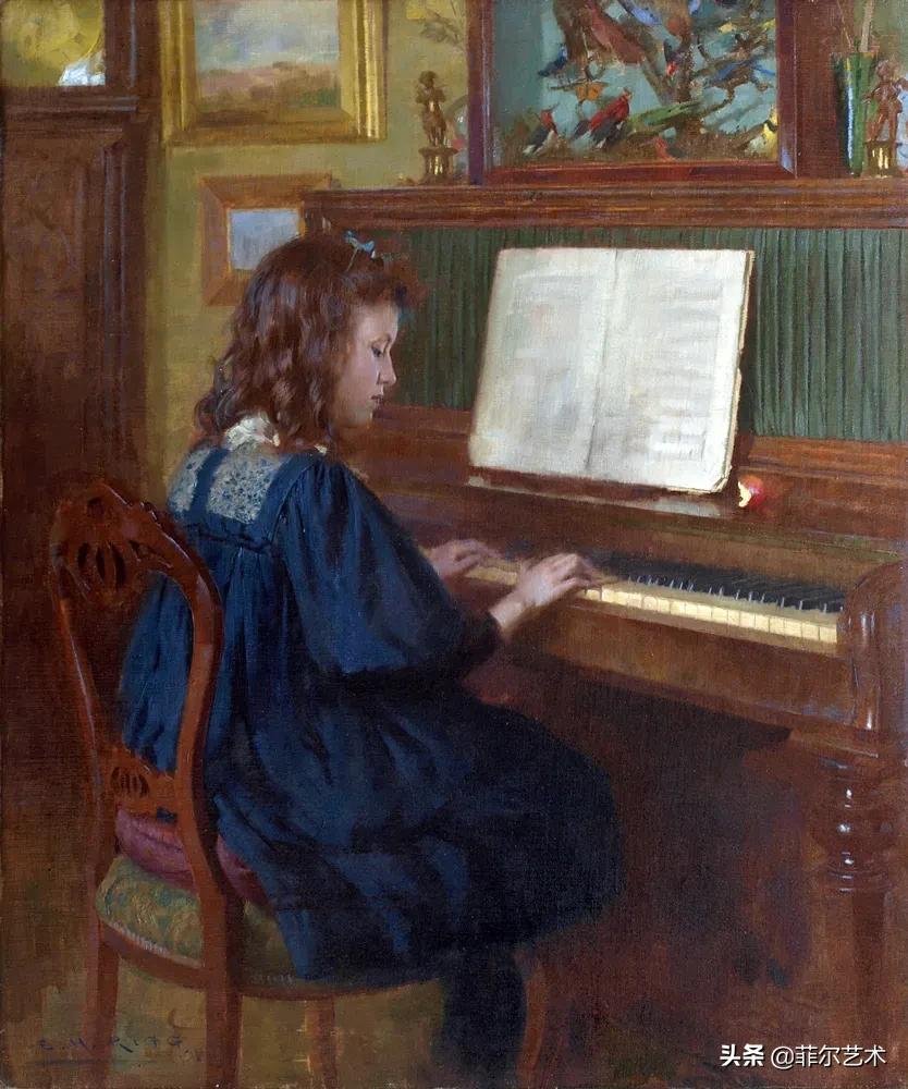 布拉德#英国画家希金斯·里格的油画艺术作品欣赏