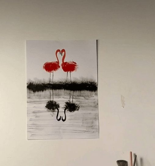 画画&美术生不用笔画画,开始真是会耍宝,结果优秀的艺术才华