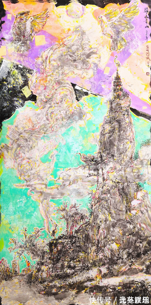 烟柳&「画作欣赏」一帘烟柳一路风景,画家余国城作品欣赏