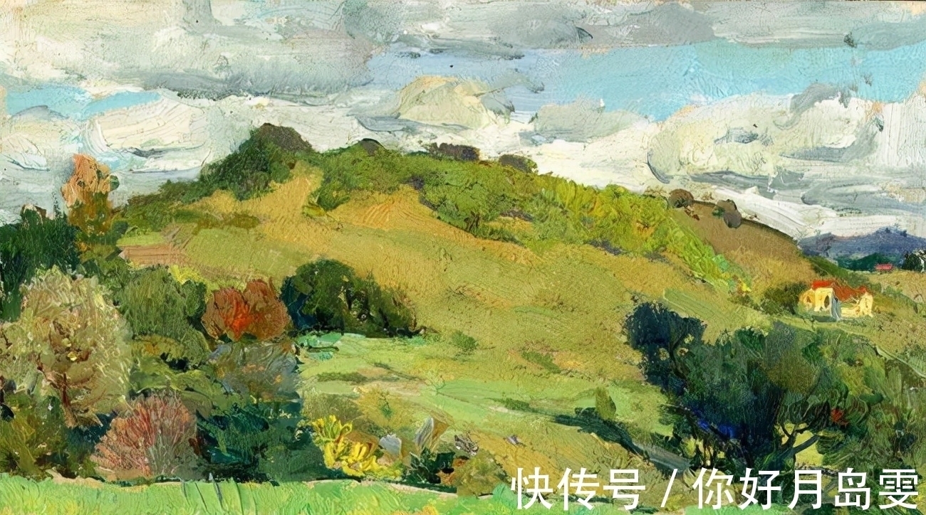 布面油画&著名油画家杨鸣山的风景写生作品，净化心灵！