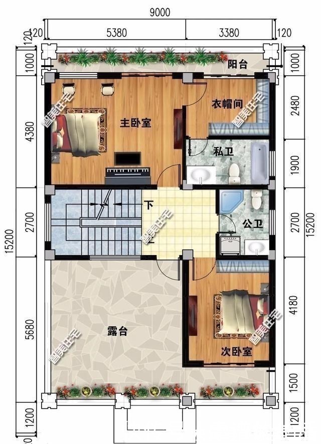 红面砖|小面宽设计的农村别墅,红面砖装饰不显俗气,造价30万每栋!