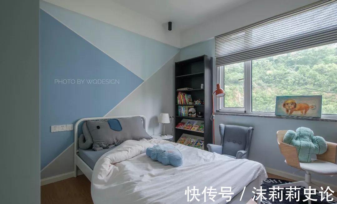 中性色|原来墙面现在流行几何拼色装，层次感明显，也增添了趣味性！