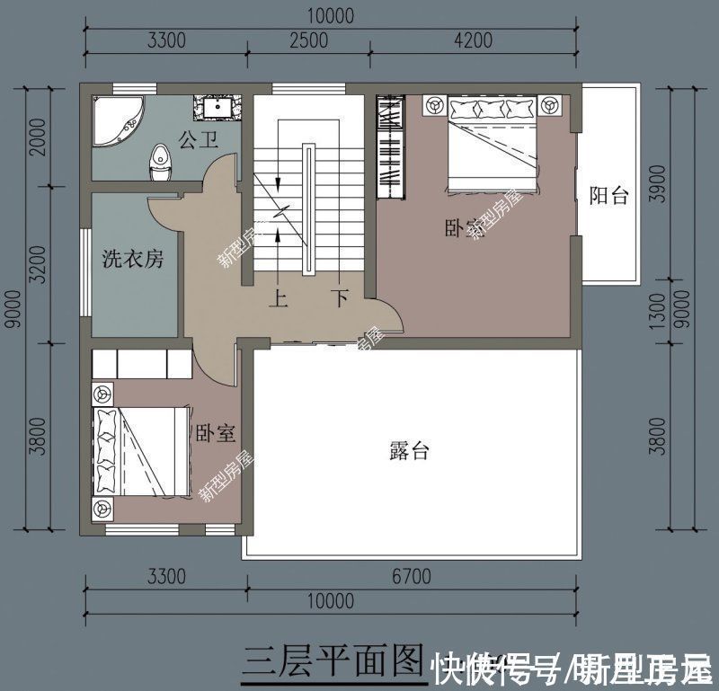 阳台|农村建房想要简约大气，推荐5套平屋顶图纸，总有一套适合你