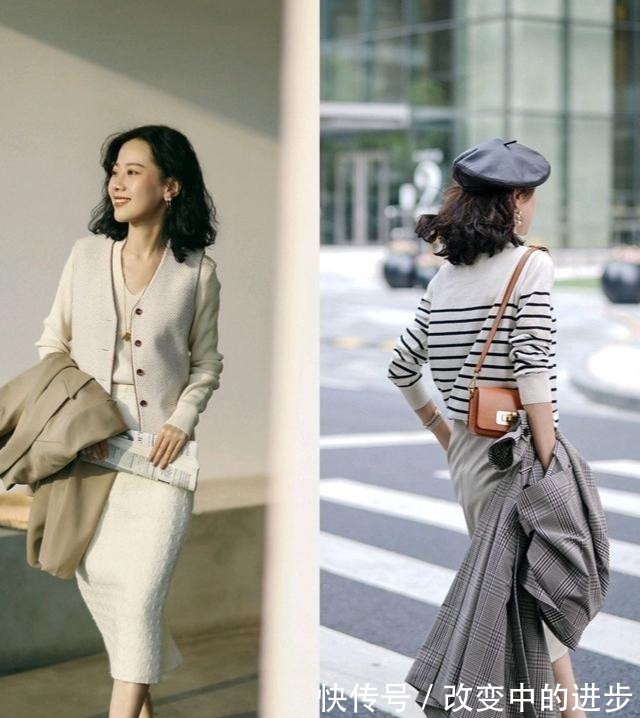 针织衫 短裤、凉鞋收起来吧！入秋后流行这样穿，时髦显瘦又有气质！