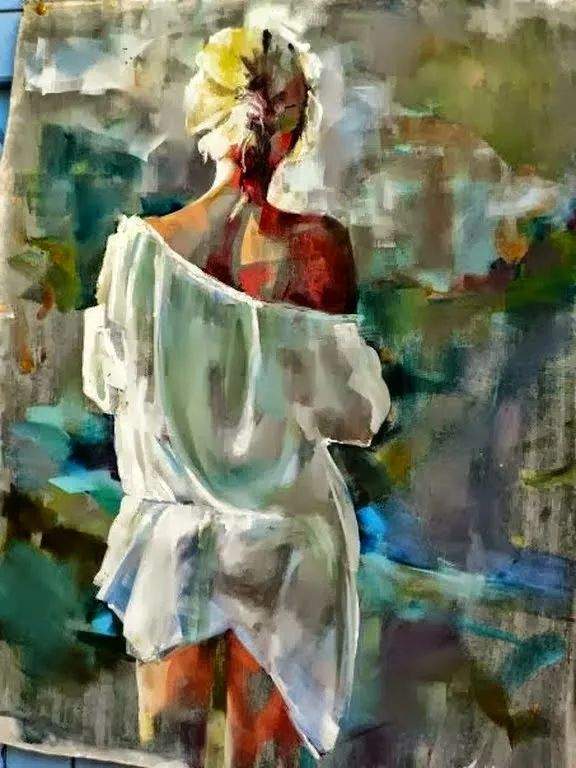 油画颜料|她以生动、动感和现代的笔触,描绘画面