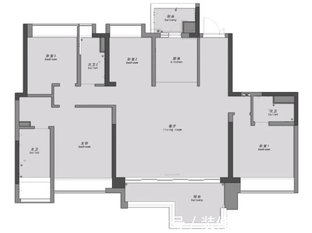 衣帽间|175平现代四居室扩充大中厨，打造儿童套房