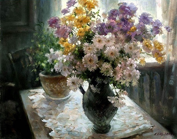 画家#乌克兰画家亚历山大·耶尼的油画,雅致!