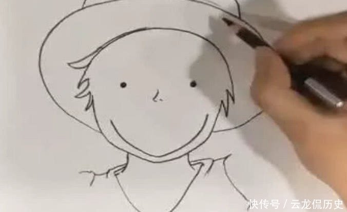 海贼|美术生画路飞,原以为是在画“河童”,当看到成品后海贼迷满足了