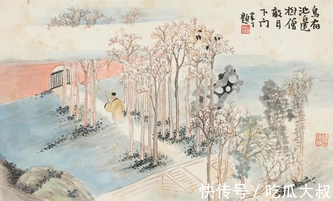 任预@「津门网」清代任预在A4纸张大小的册页上,画的山水别具诗情韵味